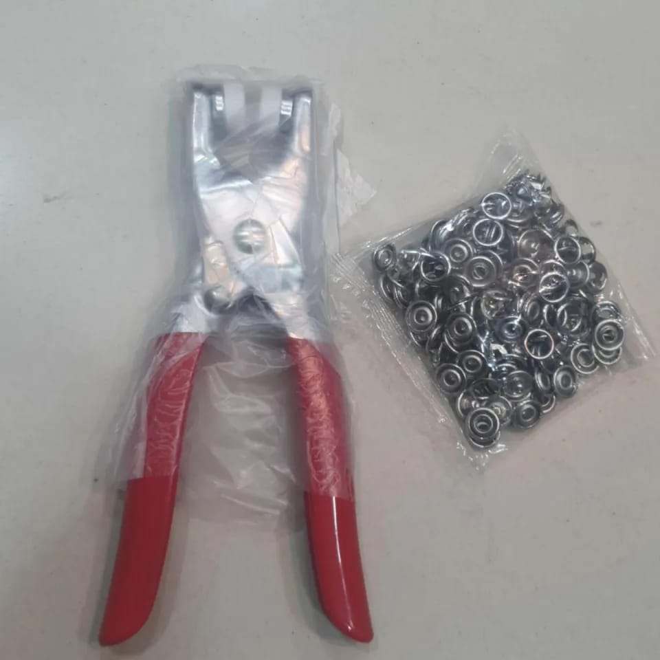 Metal Snap Button Plier with 25 Snap Buttons – Heavy Duty Tool