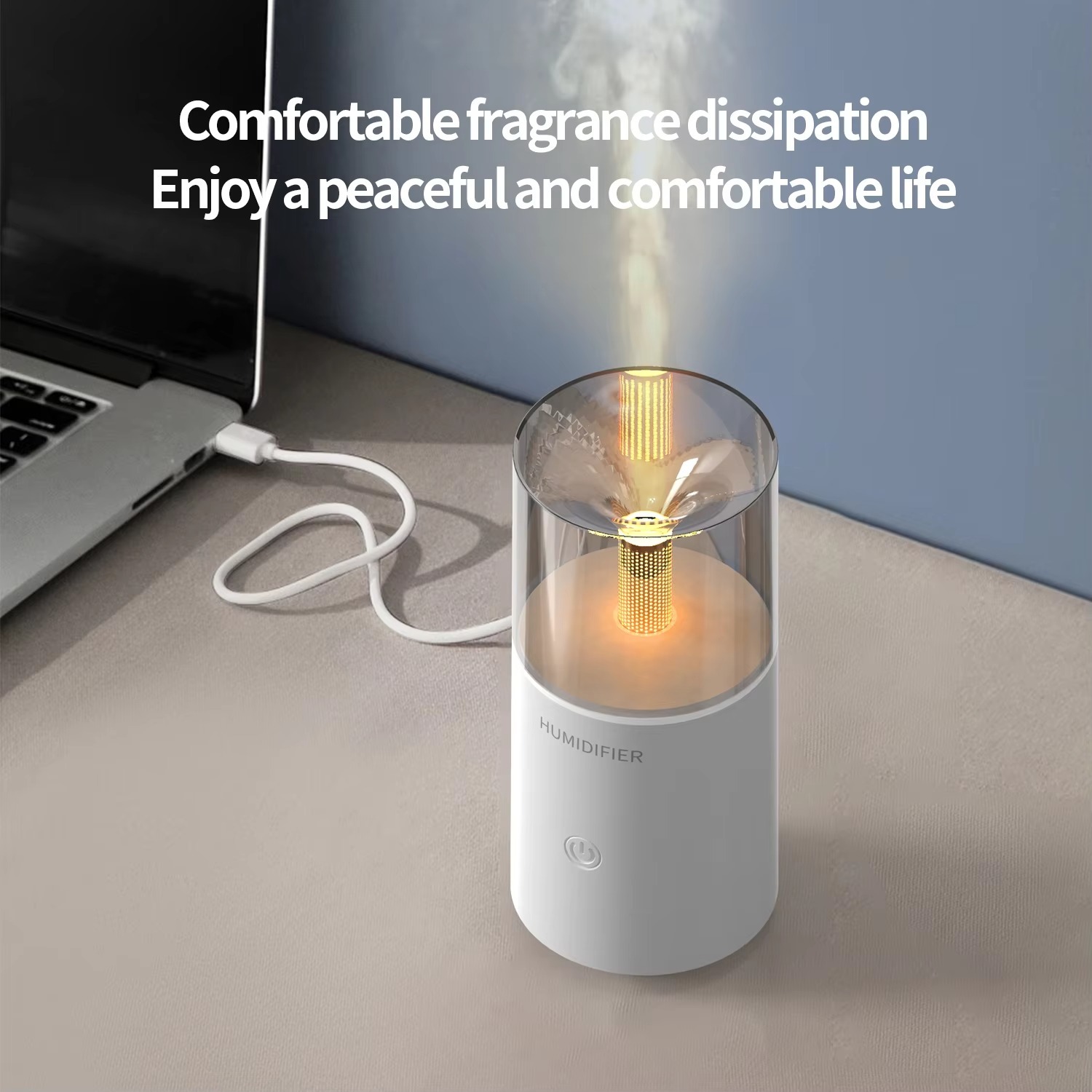 USB Powered Electric Candle-Light Aroma Humidifier