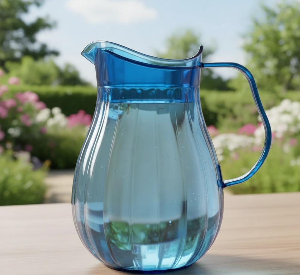 Acrylic Unbreakable Wavy Design Water Jug