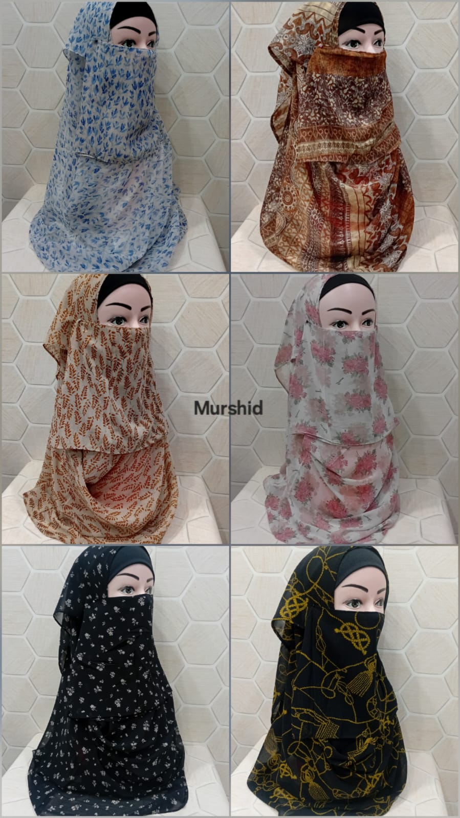Double Loop Printed Hijab