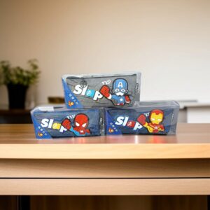 Cute Cartoon Printed Kids School Stationery Pouch – Zipper Pencil Case for Boys & Girls