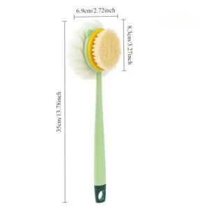 2 in 1 Long Handle Shower Body Brush Back Scrubber