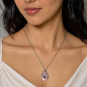 Elegant Butterfly Teardrop Pendant Necklace for Women | Delicate Silver Jewelry