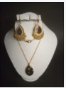 Elegant Golden Necklace & Earrings Jewelry Set